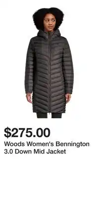 Sport Chek Woods Women's Bennington 3.0 Down Mid Jacket offer