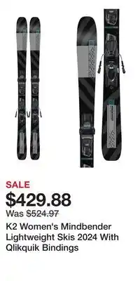 Sport Chek K2 Women's Mindbender Lightweight Skis 2024 With Qlikquik Bindings offer