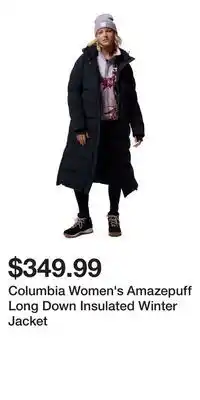 Sport Chek Columbia Women's Amazepuff Long Down Insulated Winter Jacket offer