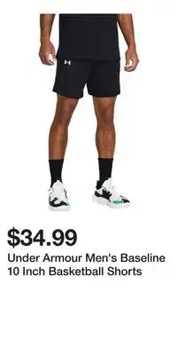 Sport Chek Under Armour Men's Baseline 10 Inch Basketball Shorts offer