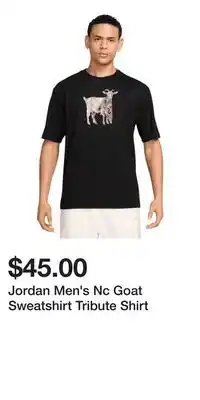 Sport Chek Jordan Men's Nc Goat Sweatshirt Tribute Shirt offer