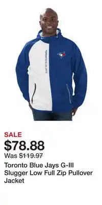 Sport Chek Toronto Blue Jays G-III Slugger Low Full Zip Pullover Jacket offer