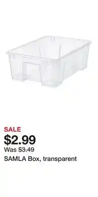 IKEA SAMLA Box, transparent offer