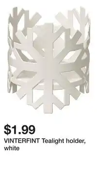 IKEA VINTERFINT Tealight holder, white offer