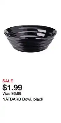 IKEA NÄTBARB Bowl, black offer