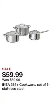 IKEA IKEA 365+ Cookware, set of 6, stainless steel offer