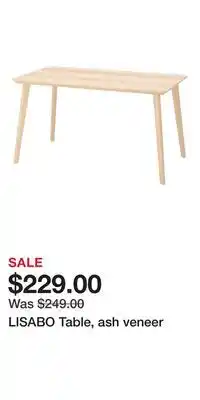 IKEA LISABO Table, ash veneer offer