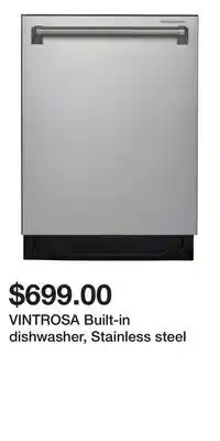 IKEA VINTROSA Built-in dishwasher, Stainless steel offer