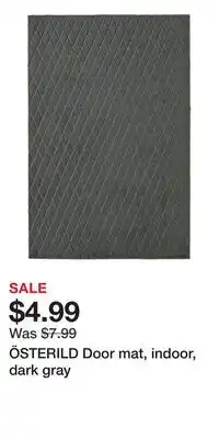 IKEA ÖSTERILD Door mat, indoor, dark gray offer