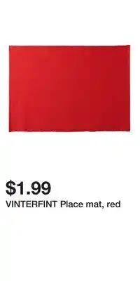 IKEA VINTERFINT Place mat, red offer