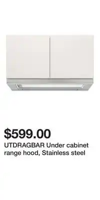 IKEA UTDRAGBAR Under cabinet range hood, Stainless steel offer