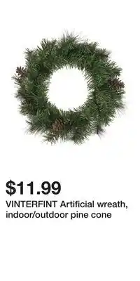 IKEA VINTERFINT Artificial wreath, indoor/outdoor pine cone offer