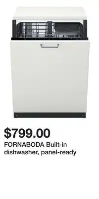 IKEA FORNABODA Built-in dishwasher, panel-ready offer