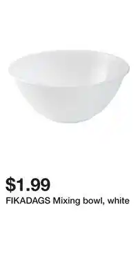IKEA FIKADAGS Mixing bowl, white offer
