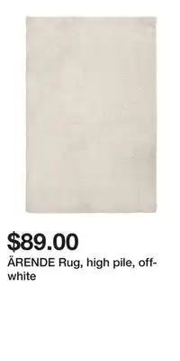 IKEA ÄRENDE Rug, high pile, off-white offer