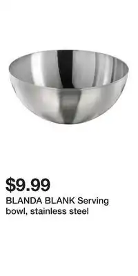 IKEA BLANDA BLANK Serving bowl, stainless steel offer