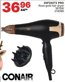 Rossy CONAIR INFINITI PRO Rose gold hair dryer offer