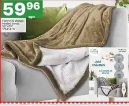 Rossy Flannel & sherpa heated throw offer