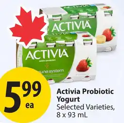 Save on Foods Activia Probiotic Yogurt offer