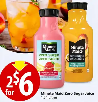 Save on Foods Minute Maid Zero Sugar Juice offer