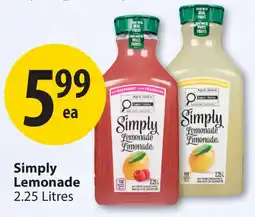 Save on Foods Simply Lemonade offer
