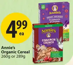 Save on Foods Annie's Organic Cereal offer