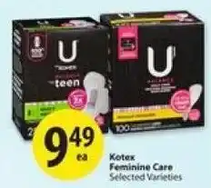 Save on Foods Kotex Feminine Care offer
