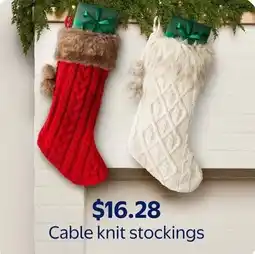 Walmart Cable knit stockings offer