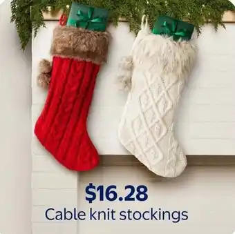 Cable knit stockings