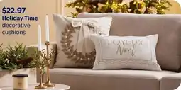 Walmart Holiday Time decorative cushions offer