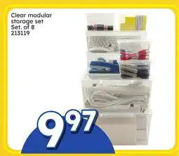 Rossy Clear modular storage set offer