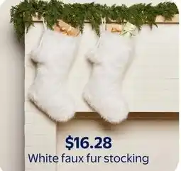 Walmart White faux fur stocking offer