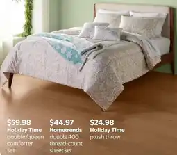Walmart Holiday Time double/queen comforter set offer