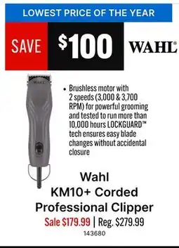 Ren’s Pets Depot Wahl KM10 + Corded Professional Clipper offer