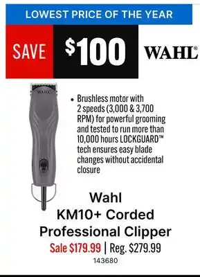 Ren’s Pets Depot Wahl KM10 + Corded Professional Clipper offer