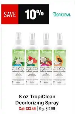 Ren’s Pets Depot 8 oz TropiClean Deodorizing Spray offer