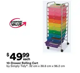 Michaels 10-Drawer Rolling Cart offer