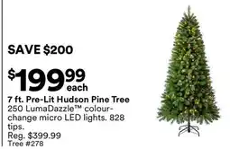 Michaels 7 ft. Pre-Lit Hudson Pine Tree offer