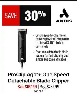 Ren’s Pets Depot ProClip Agct+ One Speed Detachable Blade Clipper offer
