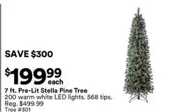 Michaels 7 ft. Pre-Lit Stella Pine Tree offer
