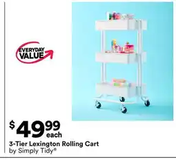 Michaels 3-Tier Lexington Rolling Cart by Simply Tidy offer