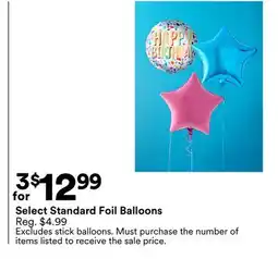 Michaels Select Standard Foil Balloons offer