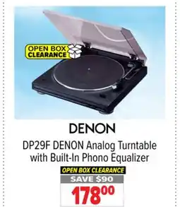 2001 Audio Video DP29F DENON Analog Turntable with Built-In Phono Equalizer offer