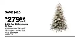 Michaels 7.5 ft. Pre-Lit Fairbanks Fir Tree offer