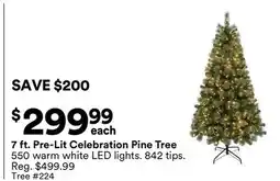 Michaels 7 ft. Pre-Lit Celebration Pine Tree offer