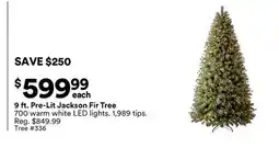 Michaels 9 ft. Pre-Lit Jackson Fir Tree offer