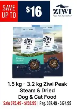 Ren’s Pets Depot Ziwi Peak Steam & Dried Dog & Cat Food offer