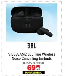 2001 Audio Video VIBEBEAM2 JBL True Wireless Noise Cancelling Earbuds offer