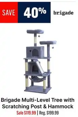 Ren’s Pets Depot Brigade Multi-Level Tree with Scratching Post & Hammock offer