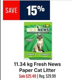 Ren’s Pets Depot 11.34 kg Fresh News Paper Cat Litter offer